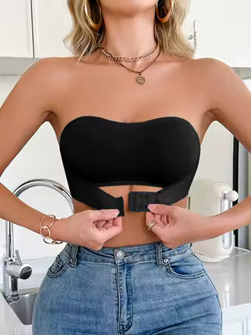 Elegant axelbandslös bralette i mjukt, svalkande is-silke